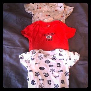 3 Sports Themed Onesies
